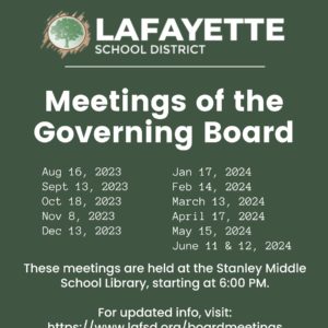 LafSD 23'-24' Board Meetings