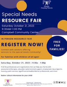 PHP Special Needs Resource Fair Flyer